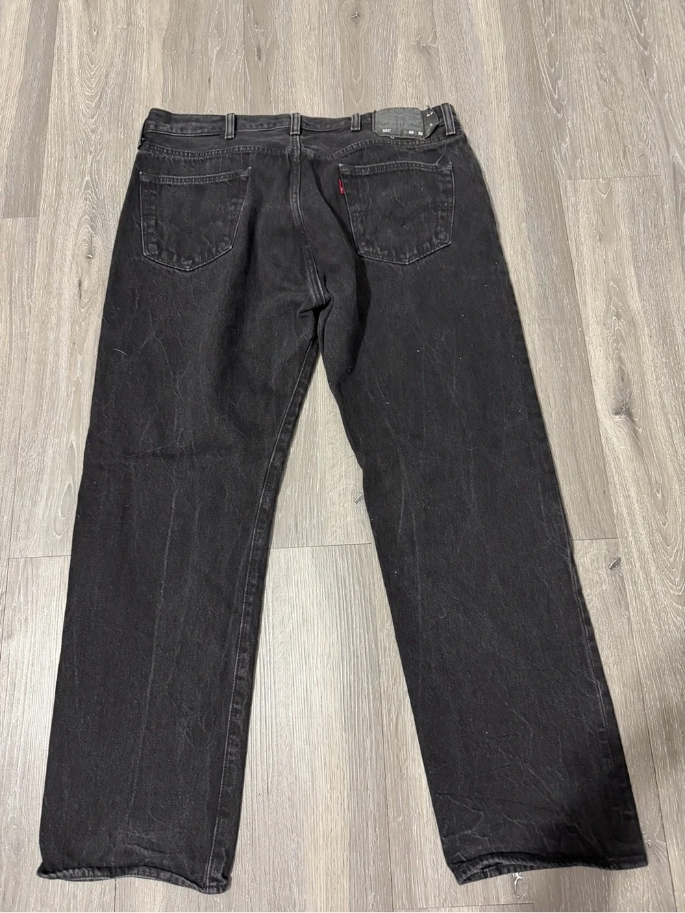 Levi's 501 Men's Straight Black Button-Fly Jeans 38X32